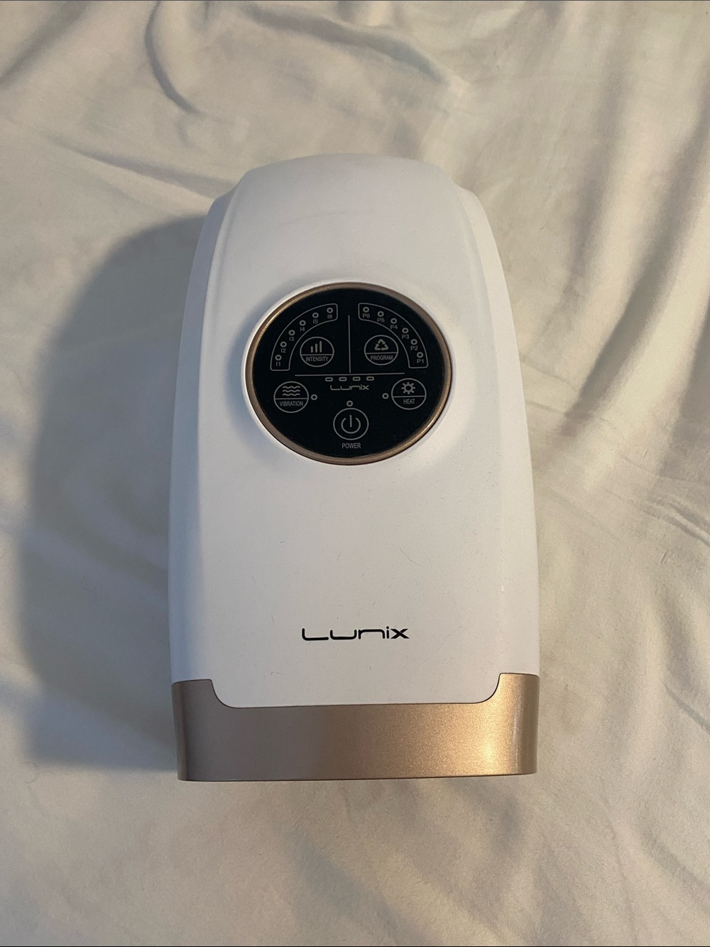 Lunix LX3 Hand Massager in White and Rose Gold